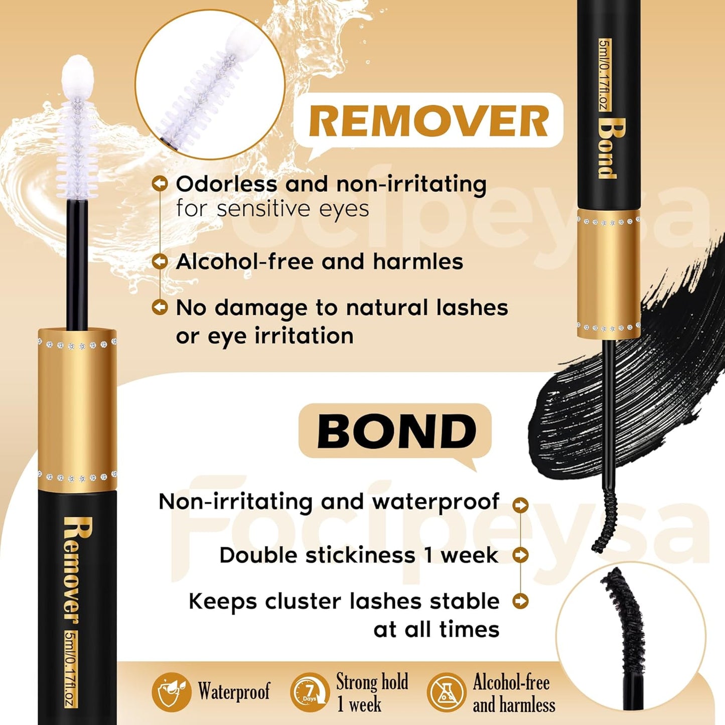 DIY Eyelash Extension Kit Volume Thick Lash Clusters Kit 10-18Mm Thick Lash Extensions 90D Individual Eyelashes Extensions Kit with Lash Bond, Lash Remover, Lash Applicator (90D-D Curly-200Pcs)