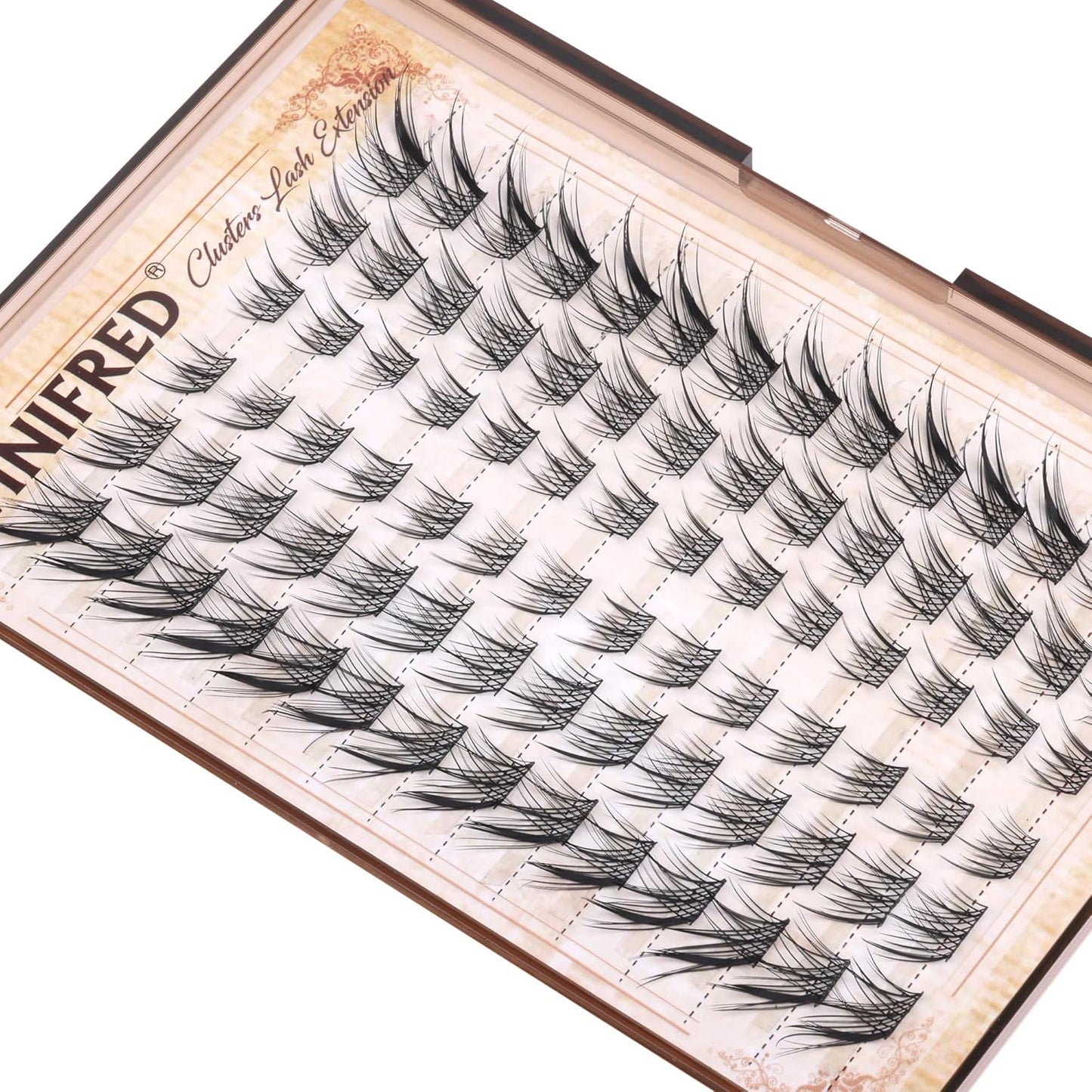 Cat Eye Lash Clusters Kit Natural Eyelash Extension Kit Wispy Lash Clusters Manga Lashes Kit C Curvature Cluster Eyelash Extensions Left&Right Eyelash Clusters Kit with Bond and Seal by