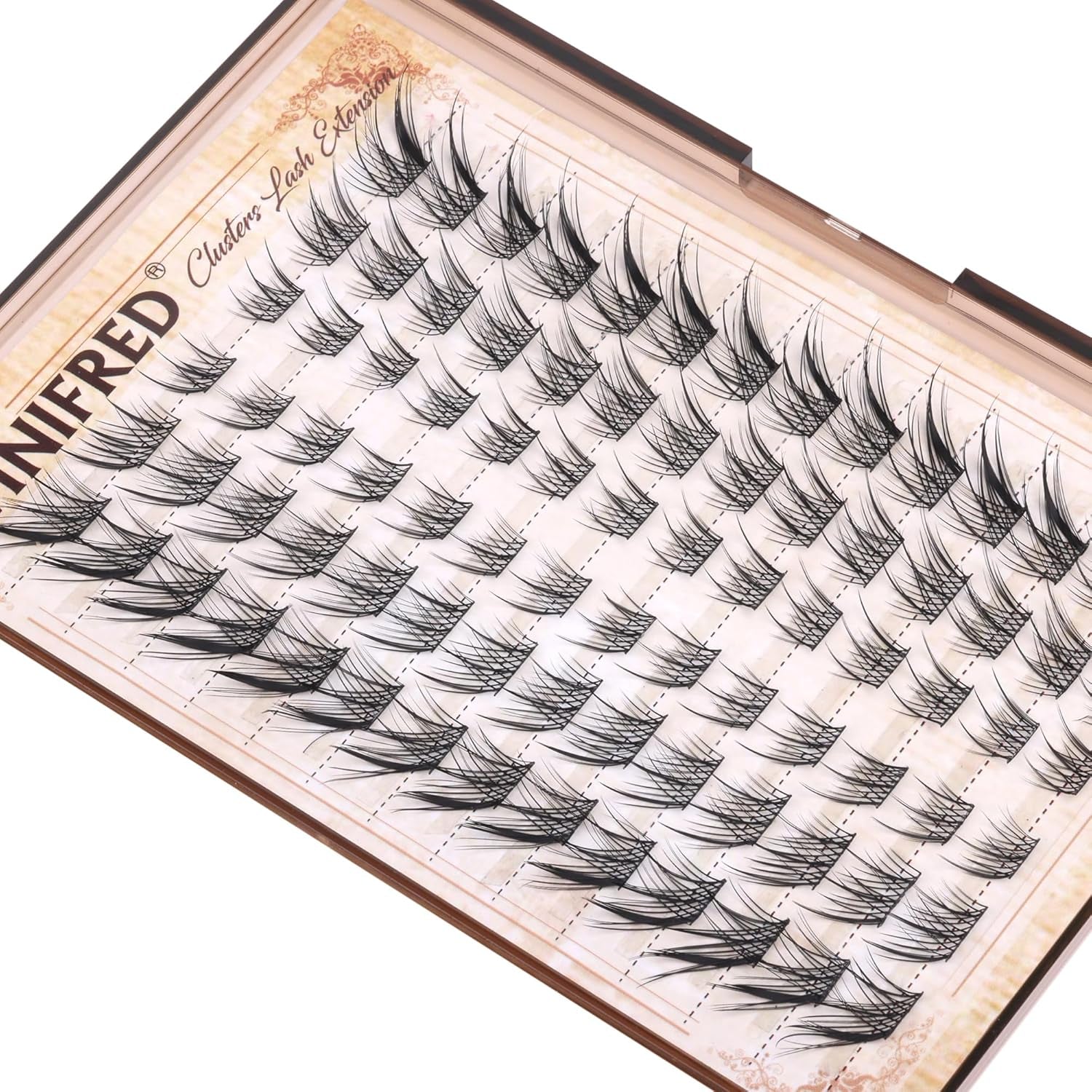 Cat Eye Lash Clusters Kit Natural Eyelash Extension Kit Wispy Lash Clusters Manga Lashes Kit C Curvature Cluster Eyelash Extensions Left&Right Eyelash Clusters Kit with Bond and Seal by